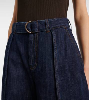 Belted high-rise wide-leg jeans | Loewe