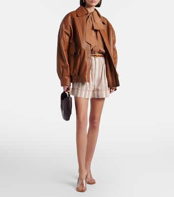 Mackenzie PVC and suede mules  | Amina Muaddi