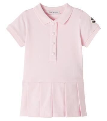 Baby cotton-blend piqué polo dress | Moncler Enfant