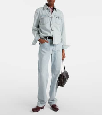 Notte Intrecciato leather shoulder bag | Bottega Veneta