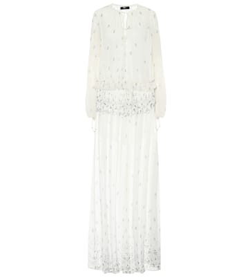 Abito a stampa in chiffon di seta | Amiri