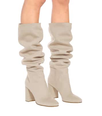 Twill knee-high boots | Miu Miu