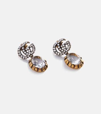 Orecchini Doppia G con cristalli | Gucci