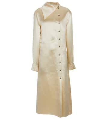 Asymmetric satin midi dress | Jil Sander