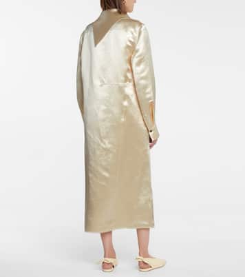 Asymmetric satin midi dress | Jil Sander