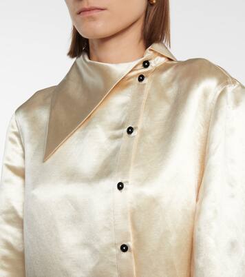 Asymmetric satin midi dress | Jil Sander