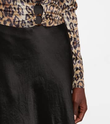 Nicky leopard-print satin top | Rotate