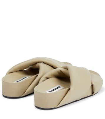 Padded leather slides | Jil Sander