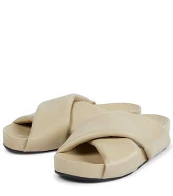 Padded leather slides | Jil Sander