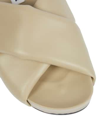 Padded leather slides | Jil Sander