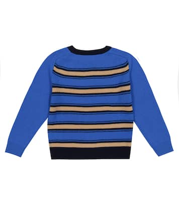 Poa striped cashmere sweater | Caramel