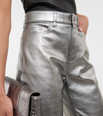 Terry high-rise straight leather pants | Stouls