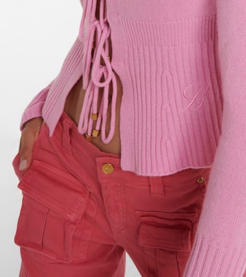 Cardigan a coste in lana e cashmere | Blumarine