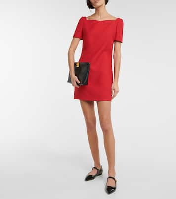 Wool and silk crêpe couture minidress | Valentino