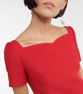 Wool and silk crêpe couture minidress | Valentino