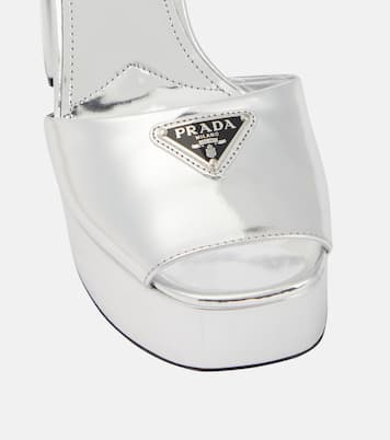 Sandali con plateau in pelle | Prada
