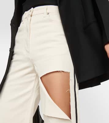 Distressed high-rise wide-leg jeans | Peter Do