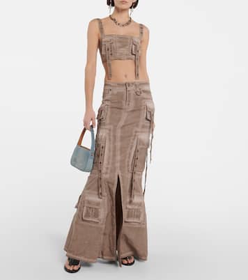 Denim crop top | Blumarine