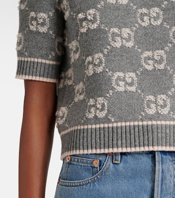 Top de lana en jacquard con GG | Gucci