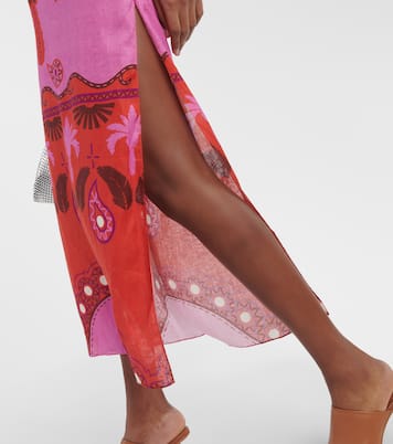 Bedrucktes Midikleid aus Leinen | Johanna Ortiz