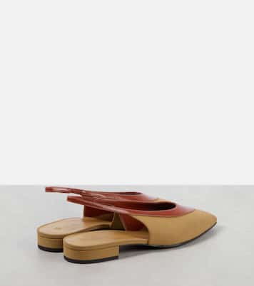 Rebecca leather-trimmed slingback flats | Loro Piana