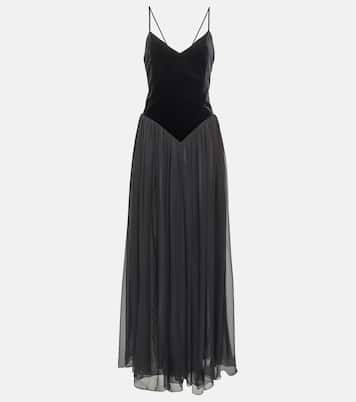 Maxikleid mit Samt | Chloé
