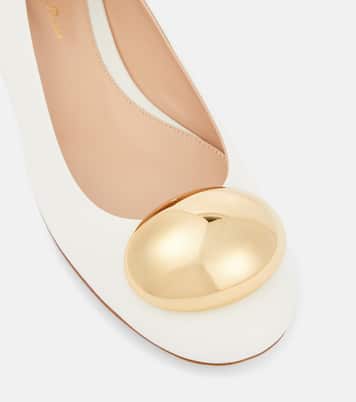 Bailarinas Sphera de piel adornadas | Gianvito Rossi