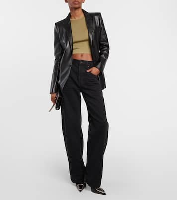 Jeans a gamba larga e vita alta | Saint Laurent