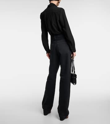 Jeans a gamba larga e vita alta | Saint Laurent