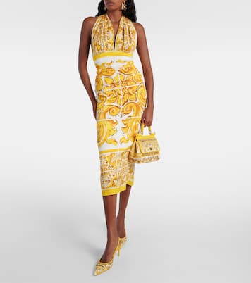 Borsa Sicily Majolica Medium in canvas | Dolce&Gabbana