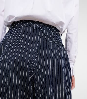 Pantaloni gessati a gamba larga Ripley in twill | The Frankie Shop
