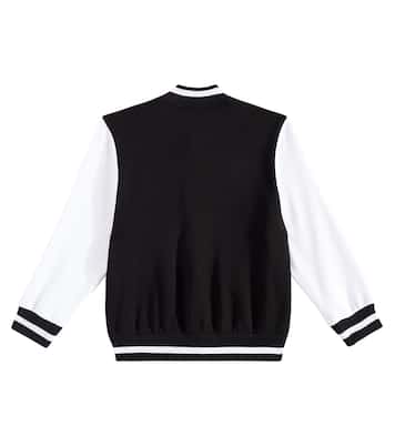Chaqueta varsity de algodón con logo | Balmain Kids