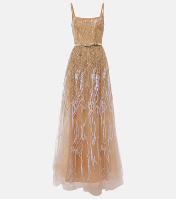 Robe longue Arboreal brodée | Elie Saab
