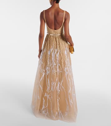 Robe longue Arboreal brodée | Elie Saab