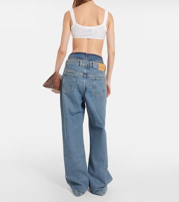 Appliqué cotton bra top | The Attico