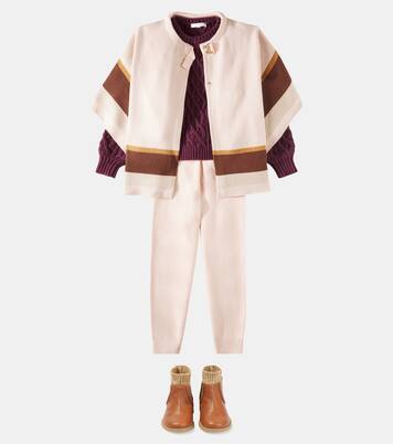 Cotton and wool cape  | Chloé Kids