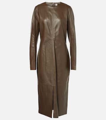 Robe midi en cuir | Toteme