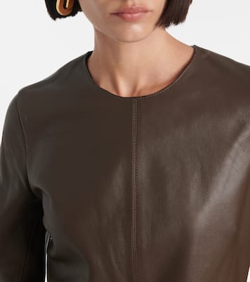 Robe midi en cuir | Toteme