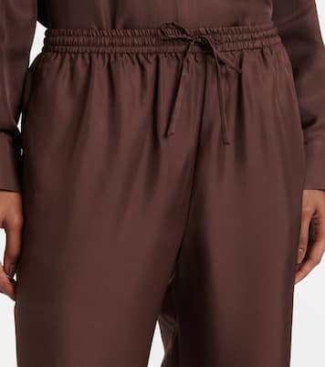 Weite High-Rise-Hose Aurelia aus Crêpe | Asceno