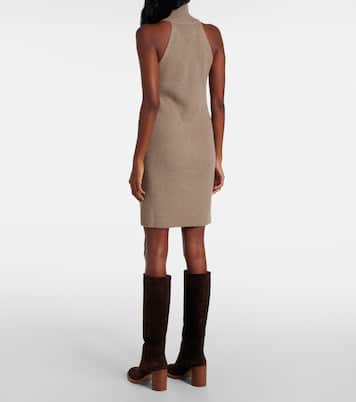 Abito corto Carmen in cashmere a coste | Lisa Yang