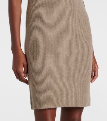 Abito corto Carmen in cashmere a coste | Lisa Yang