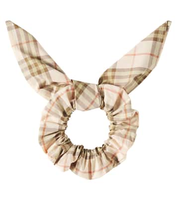 Scrunchie in cotone Burberry Check | Burberry Kids
