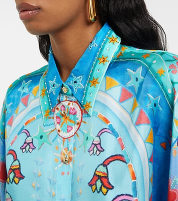 Camicia in seta con stampa | Camilla