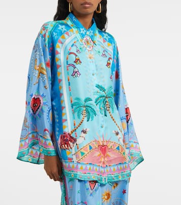 Camicia in seta con stampa | Camilla