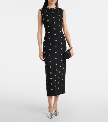 Embellished wool-blend cocktail dress | Oscar de la Renta