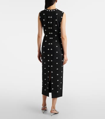 Embellished wool-blend cocktail dress | Oscar de la Renta