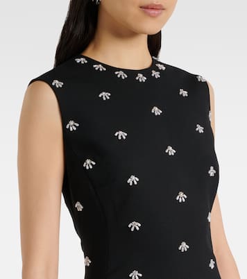 Embellished wool-blend cocktail dress | Oscar de la Renta