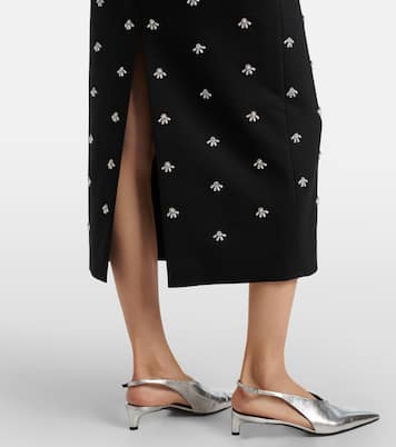 Embellished wool-blend cocktail dress | Oscar de la Renta
