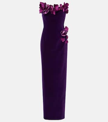 Vestido de fiesta Orchid de terciopelo | Oscar de la Renta