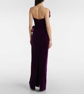 Vestido de fiesta Orchid de terciopelo | Oscar de la Renta